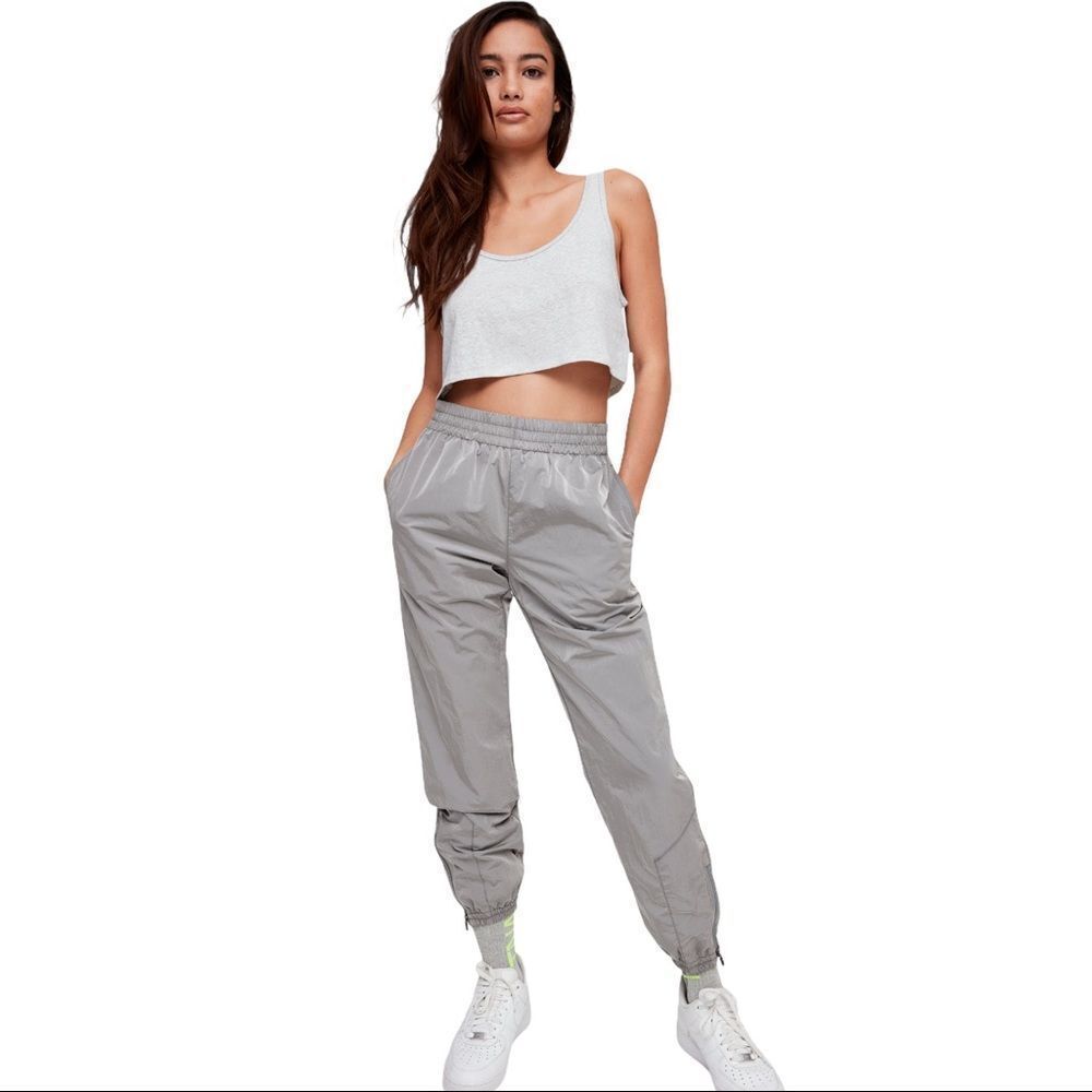 TNA Dope Dyed Trackpants in Matte Pearl Grey XXS Like New